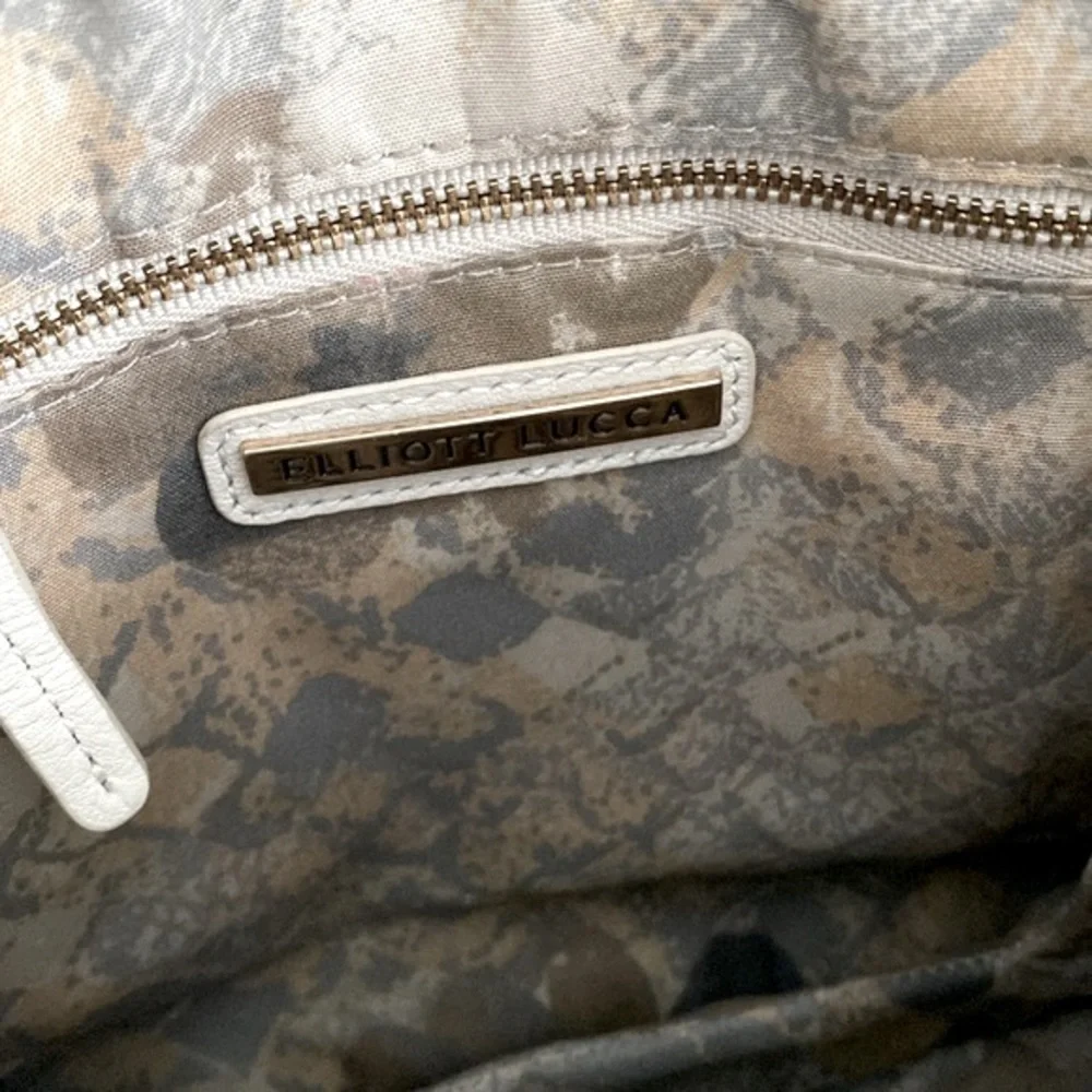 Elliott Lucca Bone White Leather Crossbody